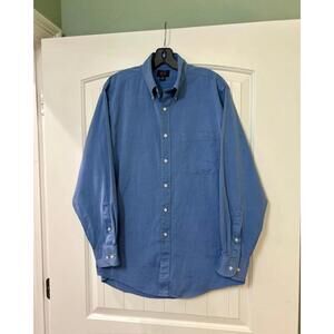 Allen Solly Essex Pinpoint Classic Medium Blue Dress Shirt 15.5 32/33 🔵